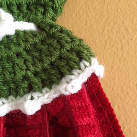 Crochet dress shape dish towels set, Valentine Gift set, Crochet Kitchen Decor - Picture 6 of 11